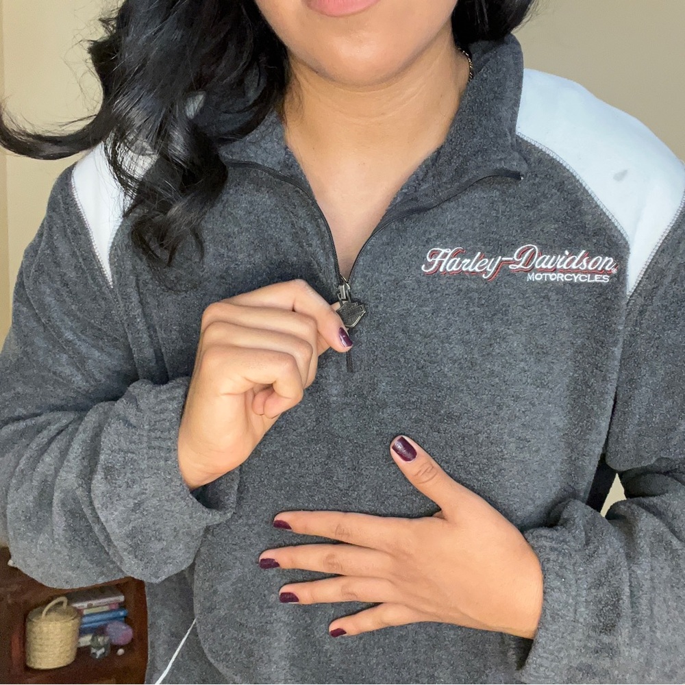 Harley Davidson half zip sweater - Picture 1 of 5
